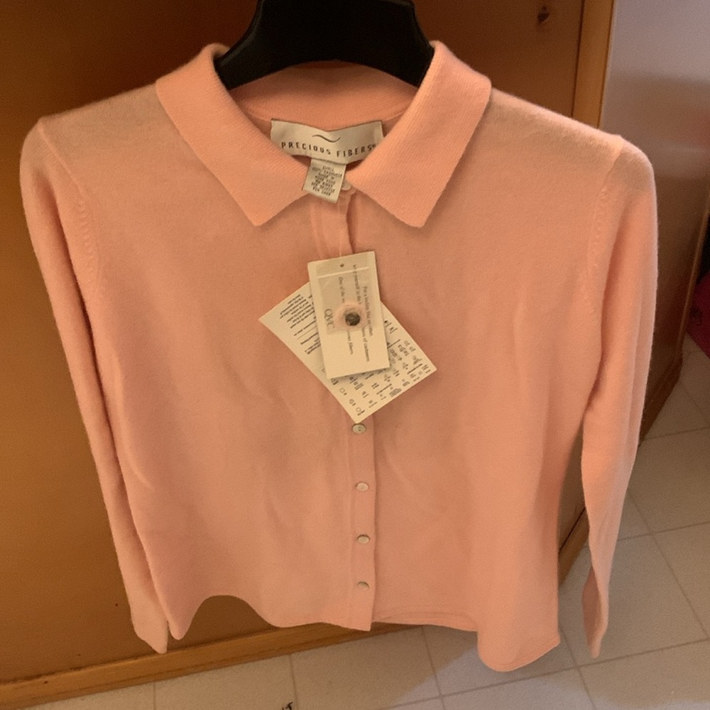 NWT Precious Fibers Cashmere Pink sweater